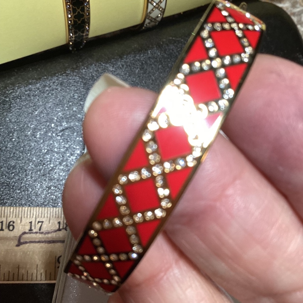 Halcyon red enamel bracelet